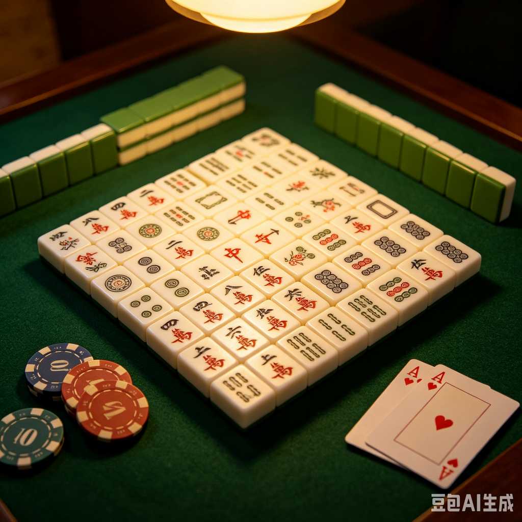 blue crystal mahjong set